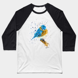 Blue Bird Sitting Baseball T-Shirt